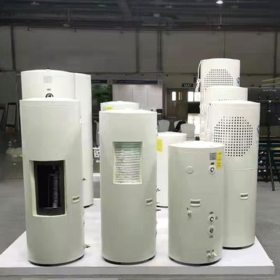 خانه 80L ظرفیت سیم پیچ داخلی پمپ گرما منبع هوا چگونه مخزن آب ساخته شده از صفحه فولاد ملامینه